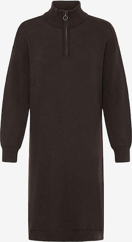 Oxmo Gebreide jurk ' OXFSANVA ' in Bruin: voorkant