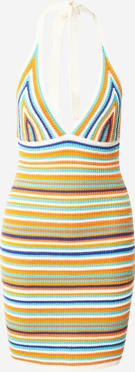 Rochie tricotat 'Daria' Gina Tricot pe albastru / turcoaz / portocaliu / alb, Vizualizare produs