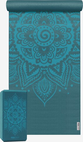 YOGISTAR.COM Yoga-Set Starter Edition - Spiral Mandala (Yogamatte + 1 Yogablock) in Schwarz