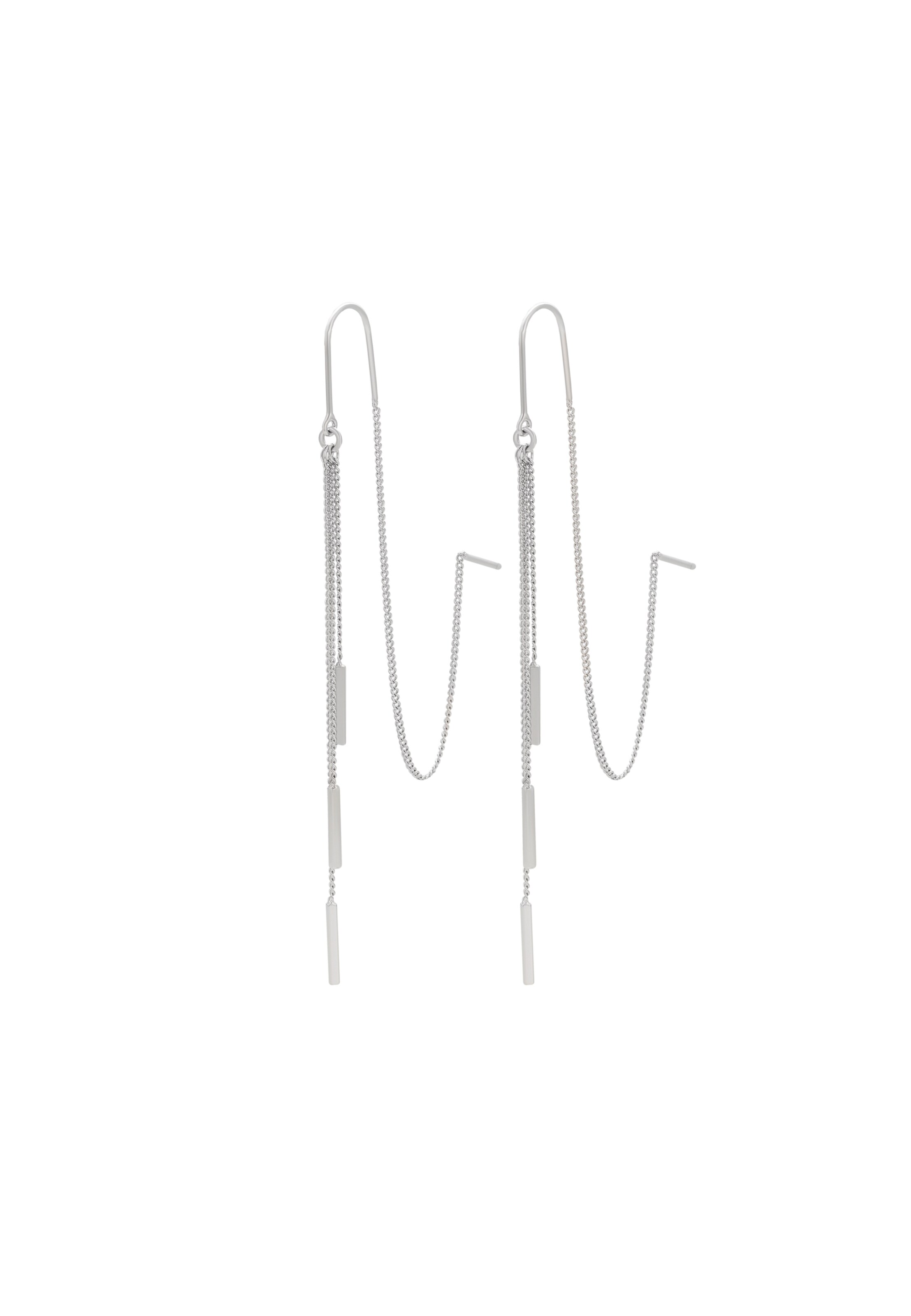 Boucles d'oreilles faina en argent : devant