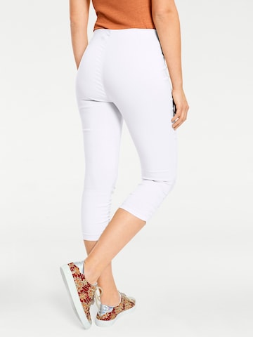 heine Slimfit Kalhoty – bílá