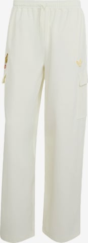 ADIDAS PERFORMANCE - Loosefit Calças cargo 'Frankreich Rugby 120 Years Crunch' em branco: frente