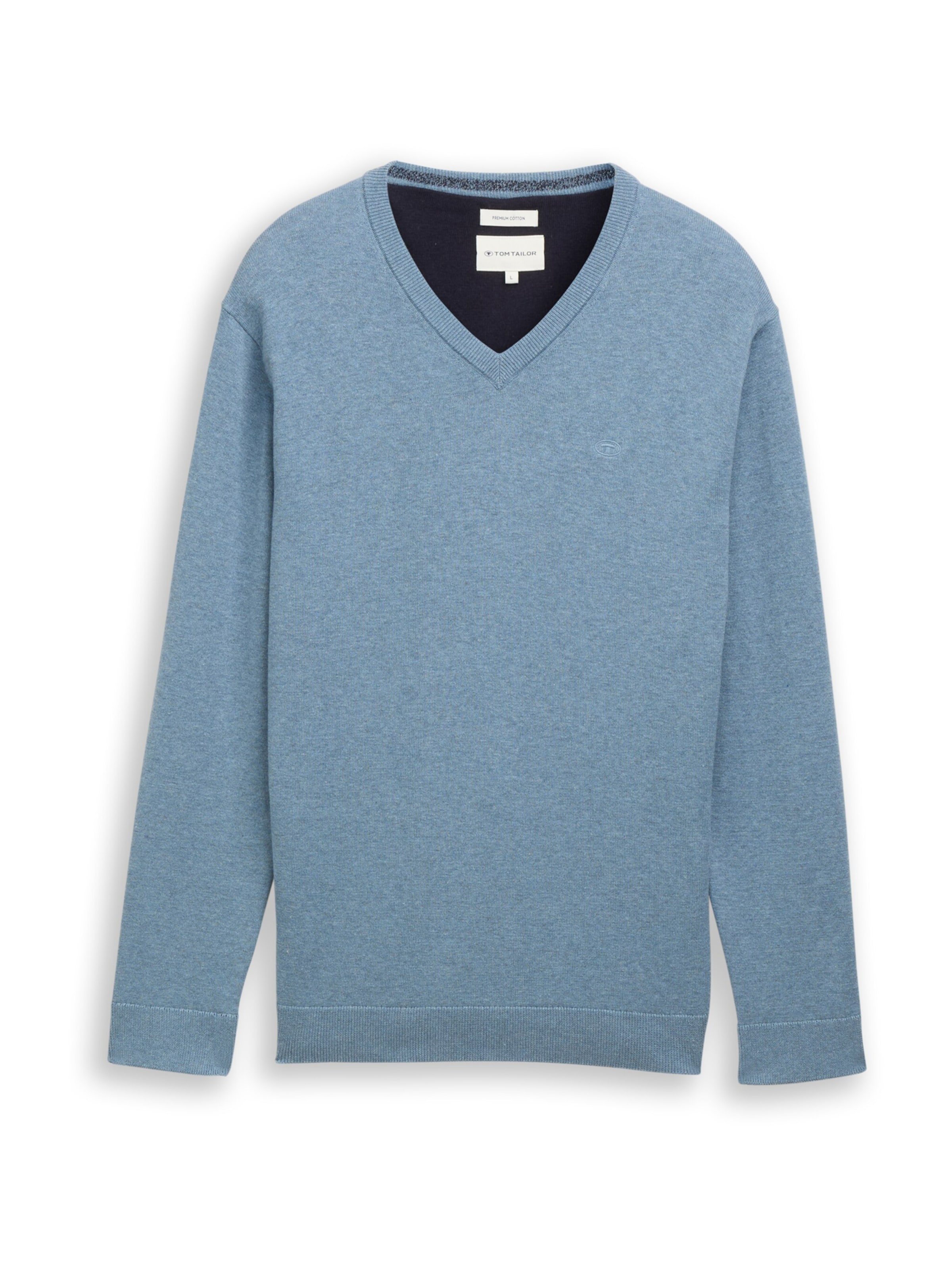 Pulover de la TOM TAILOR pe albastru: față