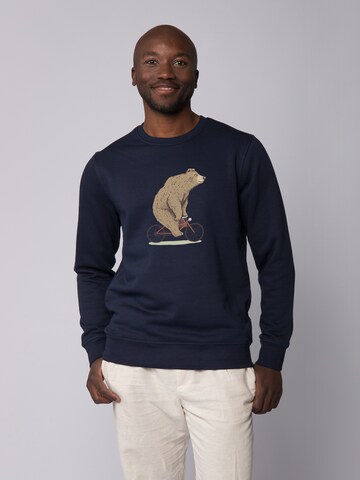 Sweat-shirt 'Fahrradbär' Watapparel en bleu : devant