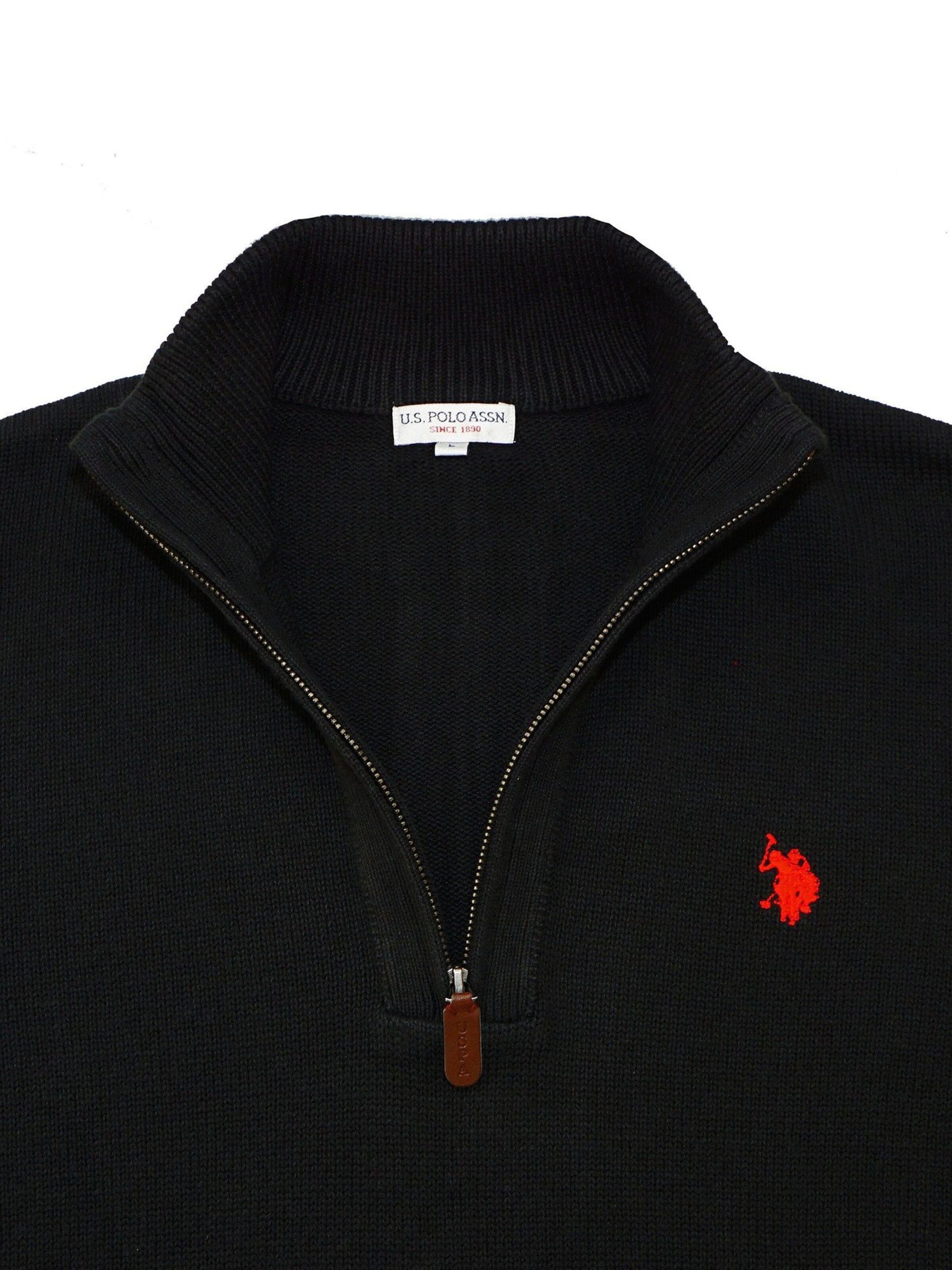 Pull-over 'Half Zip' U.S. POLO ASSN. en noir