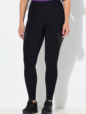 Skinny Leggings 'Booty Boost' Ulla Popken en noir : devant