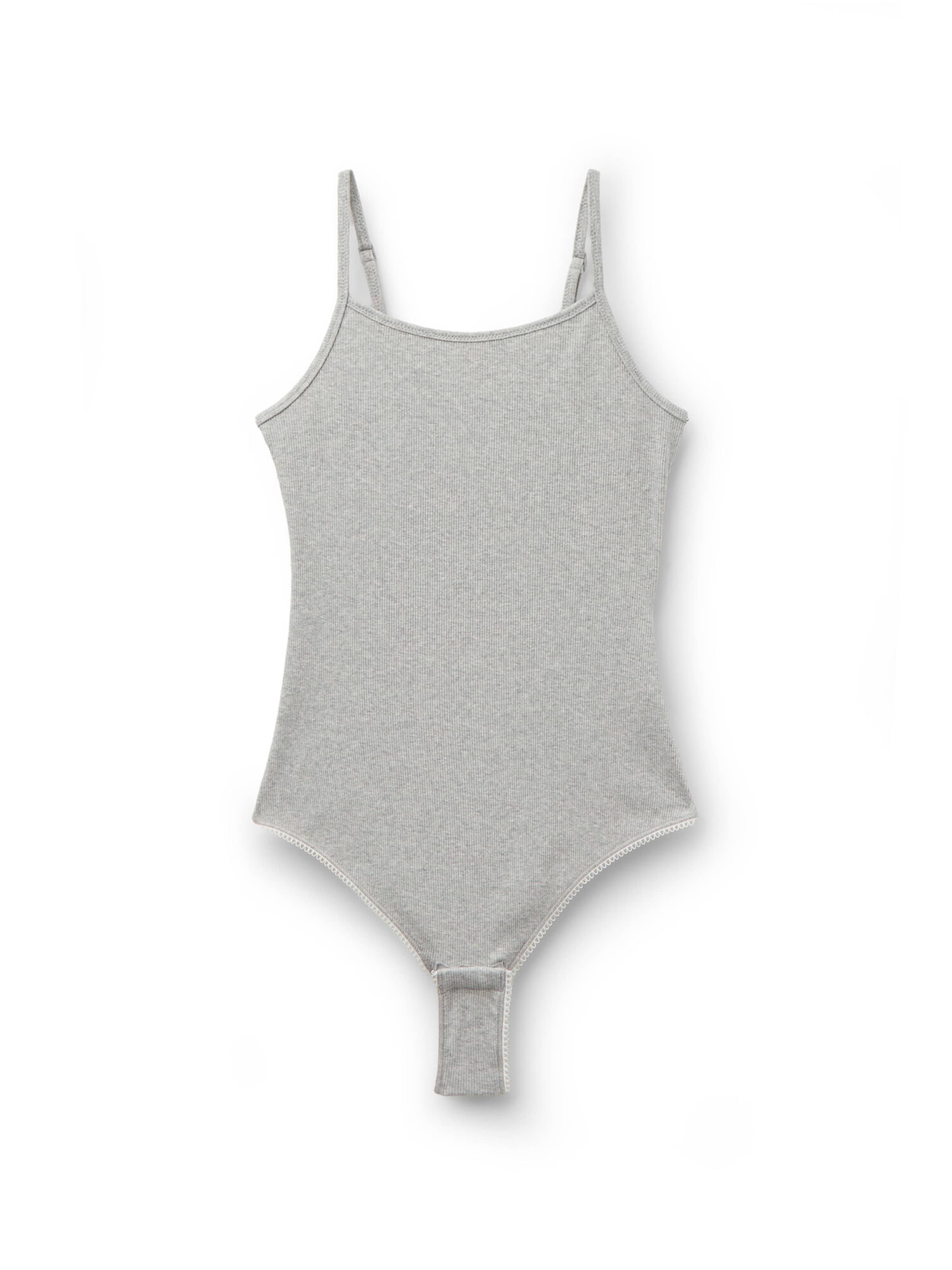 Tezenis Bodysuit 'Cotton Cutie' in Grey: front