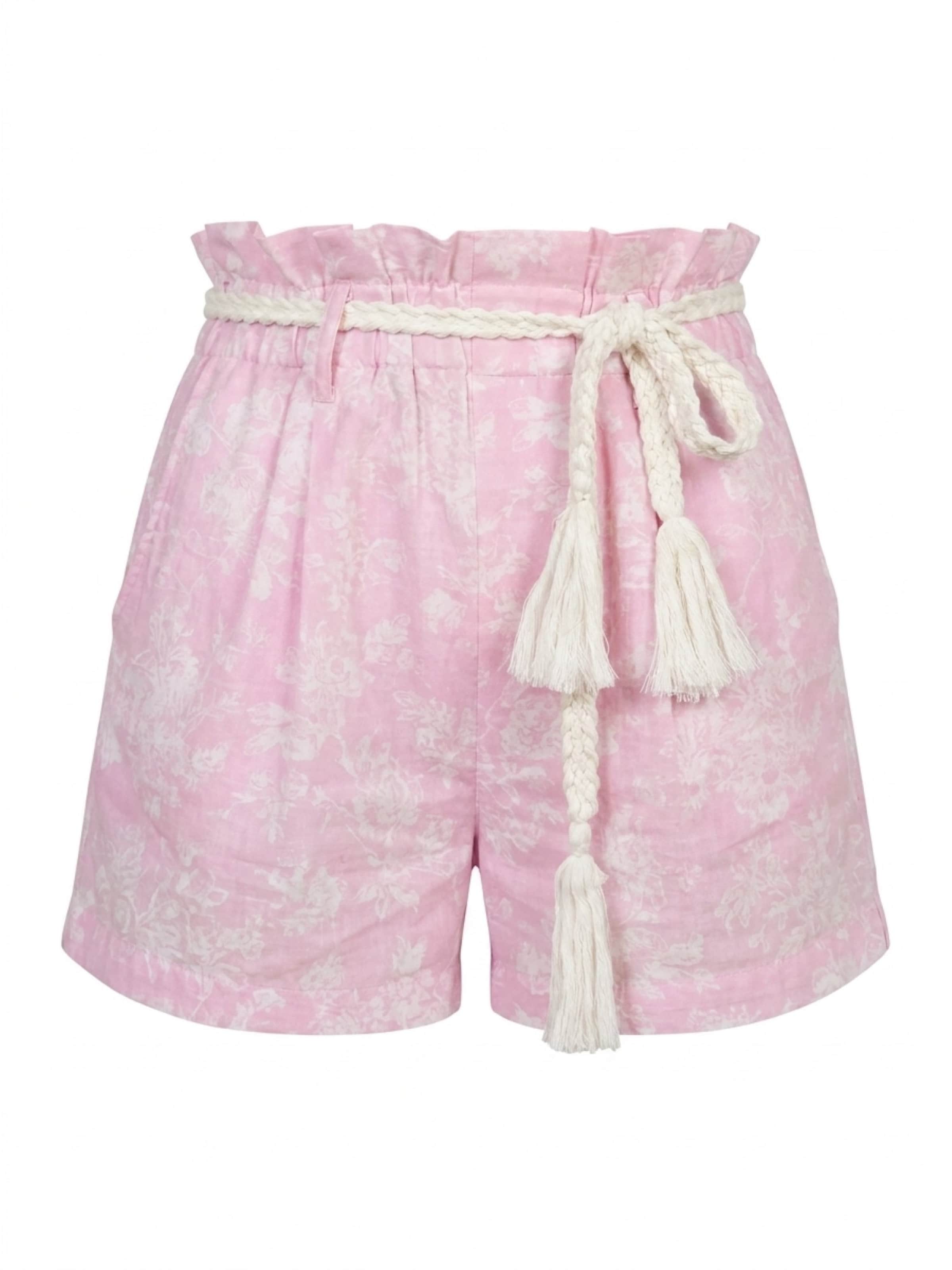 Miss June Regular Broek 'Short Ilaria' in Roze: voorkant
