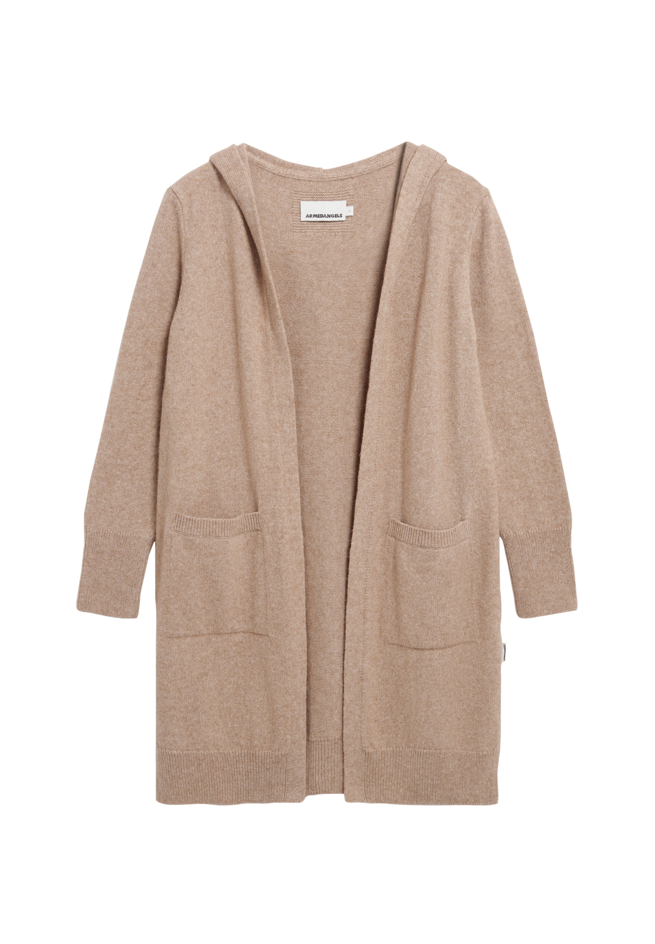 ARMEDANGELS Gebreid vest 'Warma' in Beige: voorkant