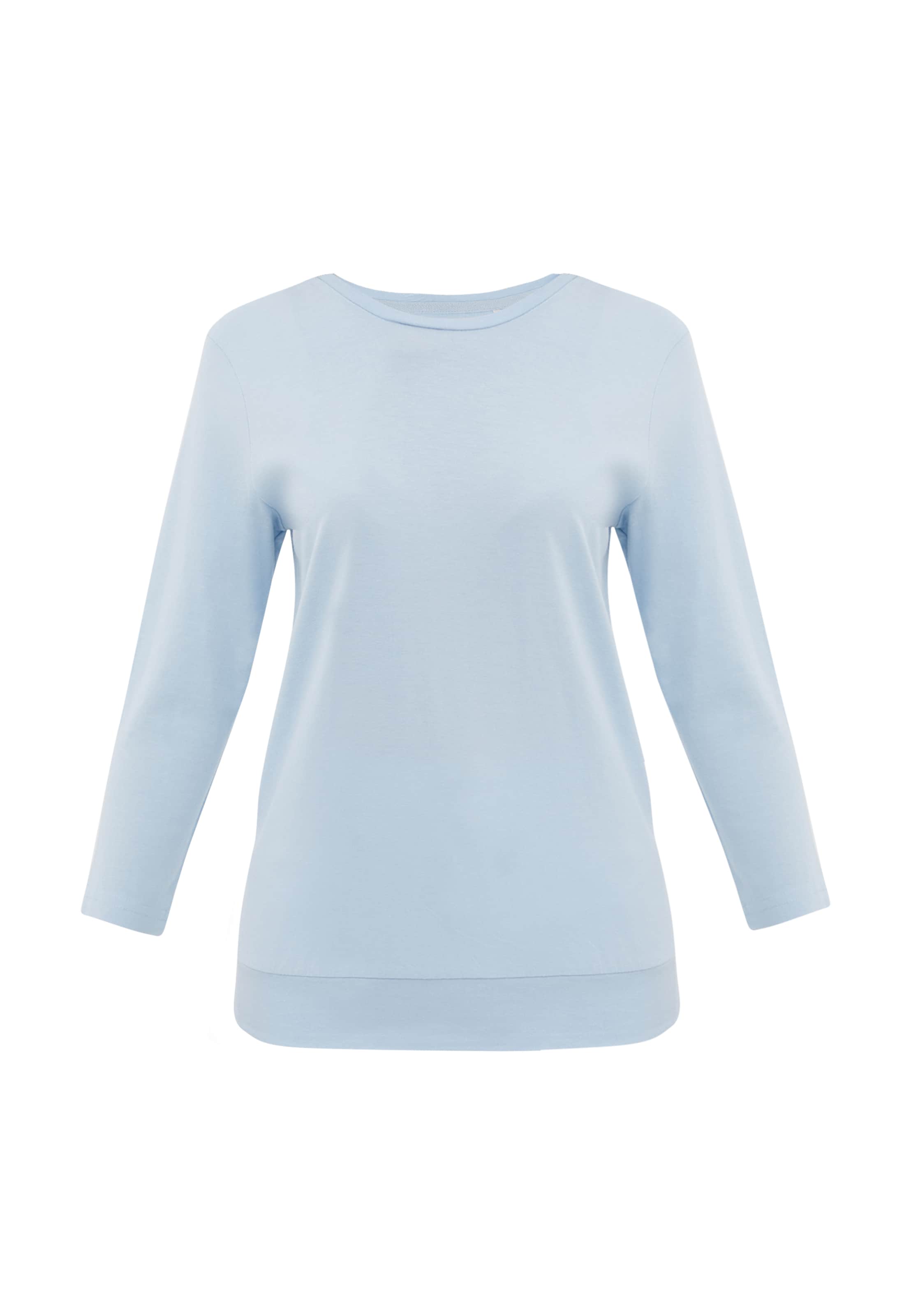 Finn Flare Langarmshirt 'Basic' in Blau: Vorderseite