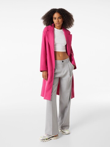 Bershka Between-Seasons Coat in Pink