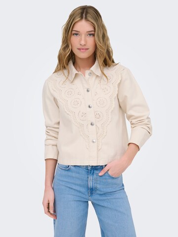 Veste mi-saison 'ONLElsa' ONLY en gris : devant