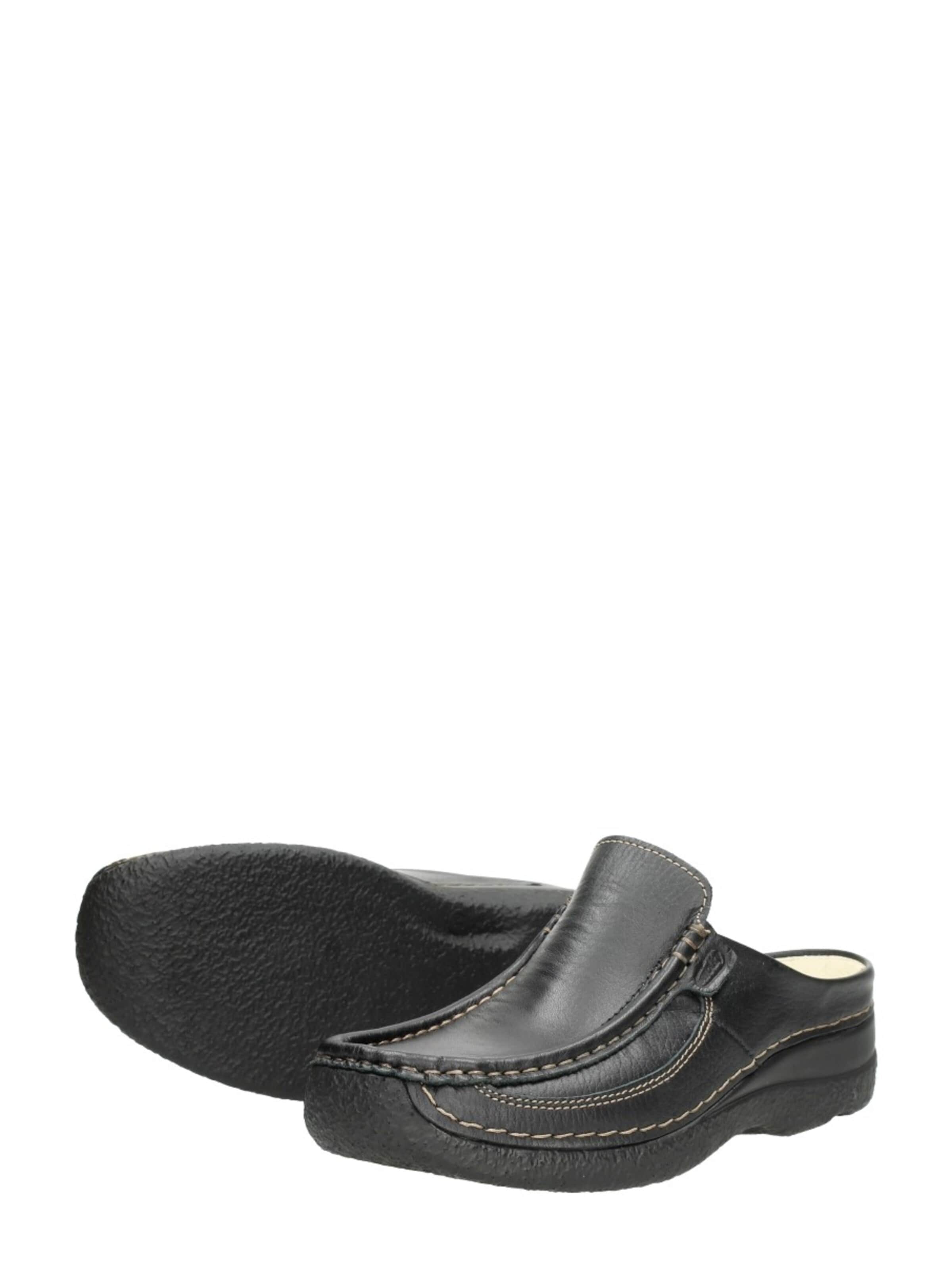 Wolky Huisschoenen 'Roll Slide' in Zwart