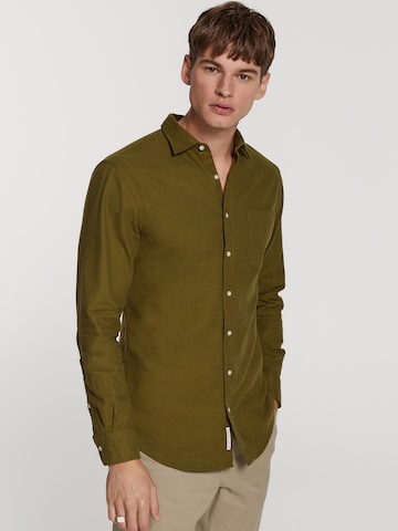 Shiwi Regular fit Skjorta 'Tyler' i grön: framsida
