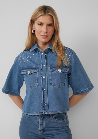 s.Oliver Φθινοπωρινό και ανοιξιάτικο μπουφάν σε μπλε: μπροστά