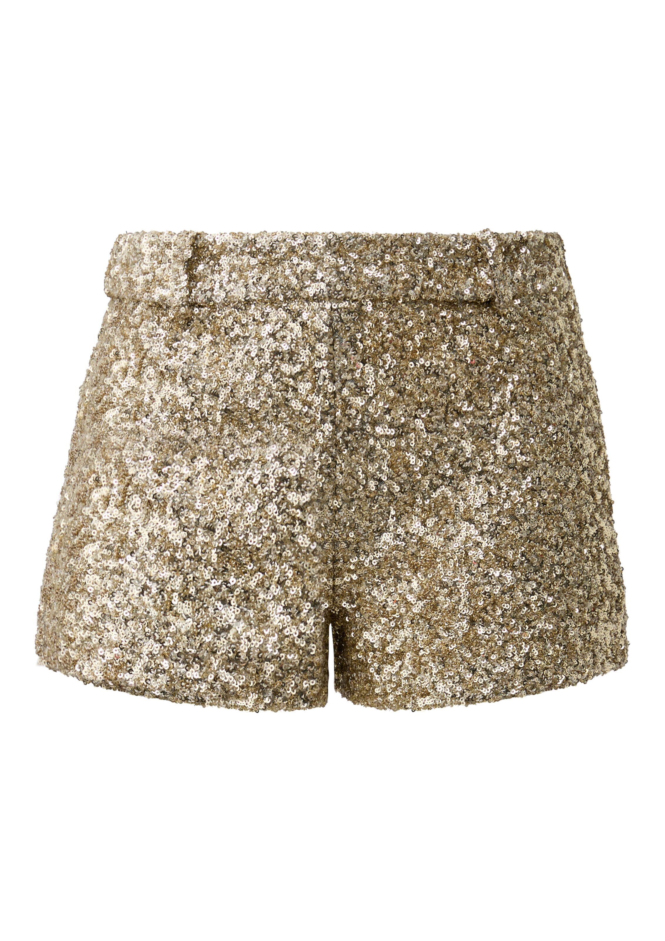 QS Regular Broek in Goud: voorkant