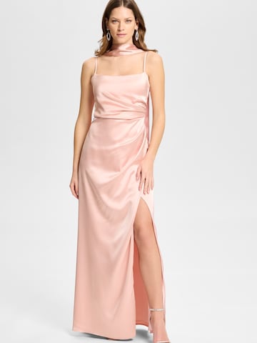 Robe de soirée SWING en rose : devant