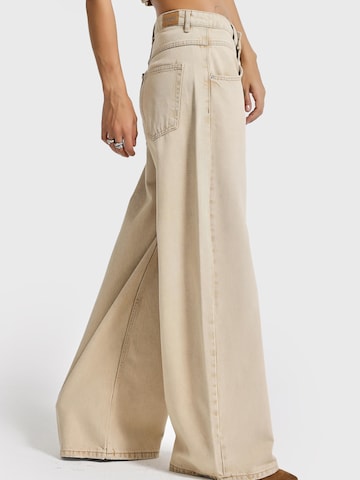 Wide Leg Jean 'Wide Low Rise Jeans' IT'S BASIC en beige