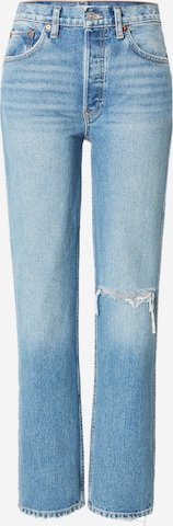 RE/DONE רגיל ג'ינס '90S HIGH RISE LOOSE' בכחול: מלפנים