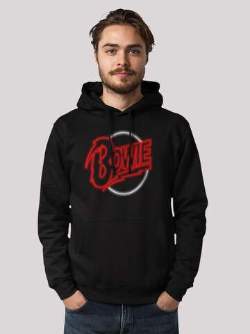 F4NT4STIC Sweatshirt 'David Bowie Neon Logo' in Schwarz: Vorderseite