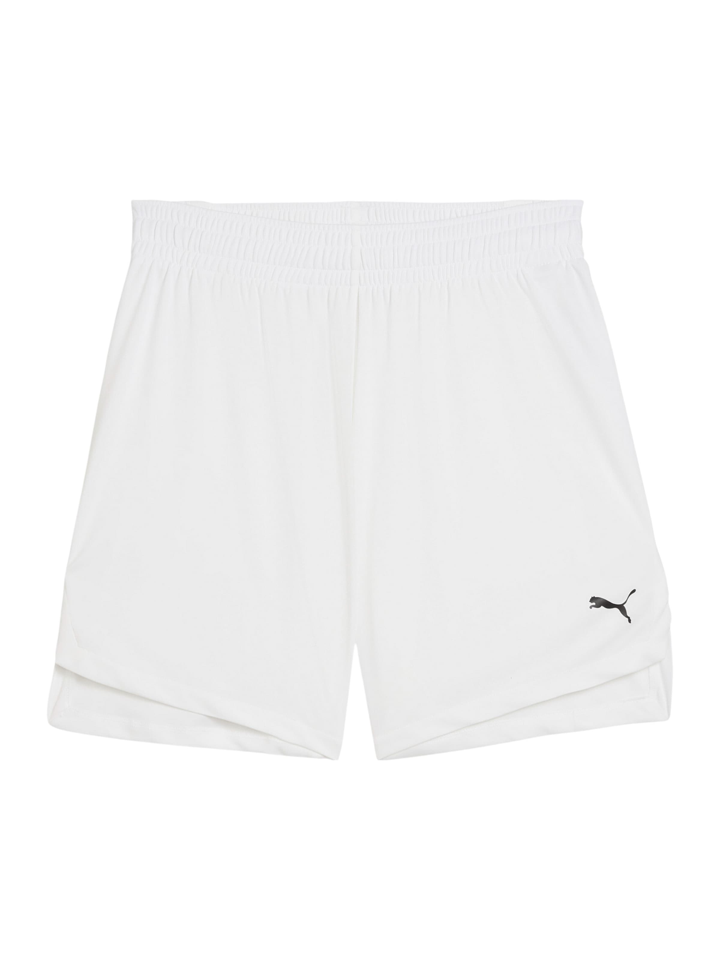 PUMA Regular Workout Pants 'TeamJaws  Starter' in White: front