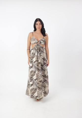 Elara Kleid in Braun: Vorderseite