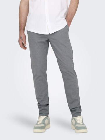 Only & Sons Slim fit Chino trousers 'ONSMark Pete' in Grey: front