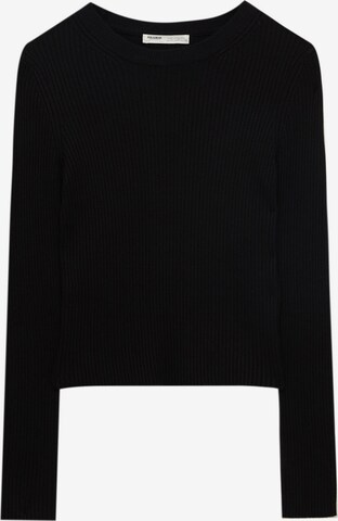 Tricou de la Pull&Bear pe negru: față