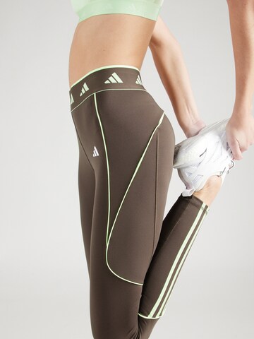 ADIDAS PERFORMANCE - Skinny Calças de desporto 'Hyperglam Color Pop' em verde