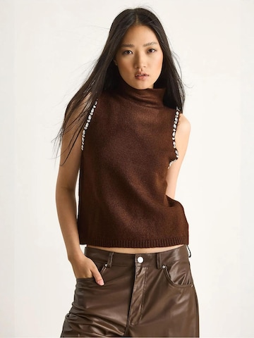 Bianco Lucci - Top de malha em castanho