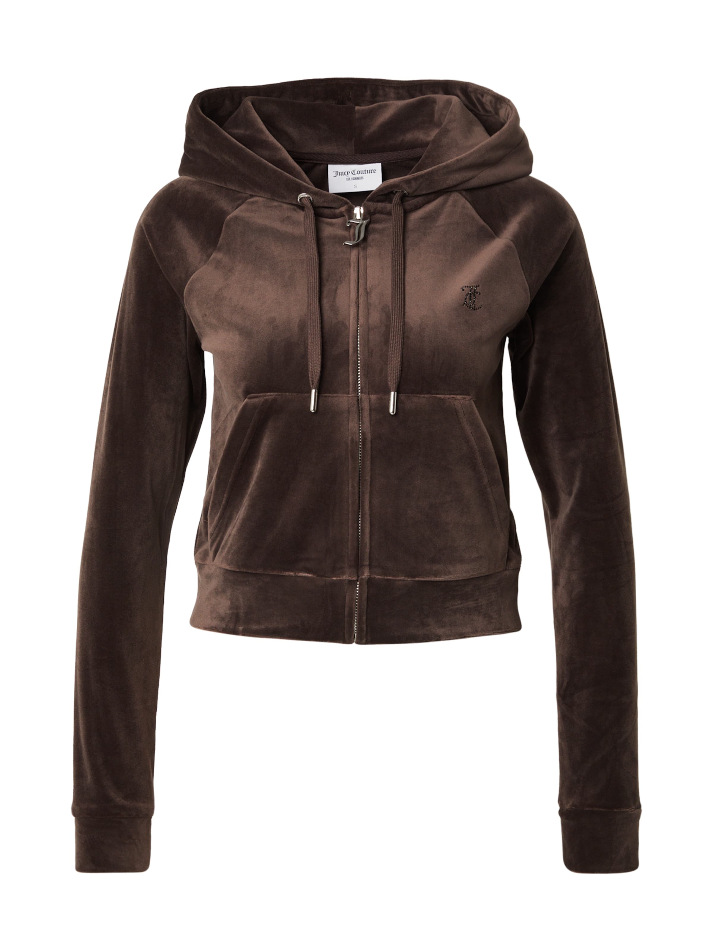Juicy Couture Кофта на молнии 'MADISON' в Коричневый: спереди