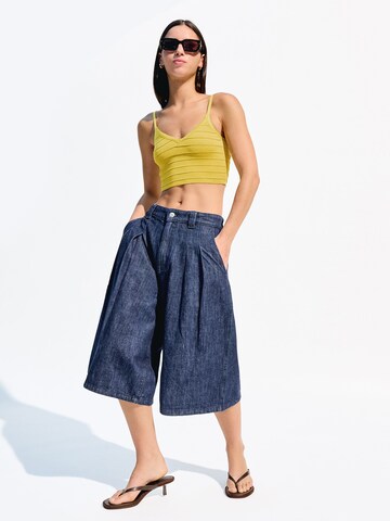 Top in maglia di Bershka in giallo