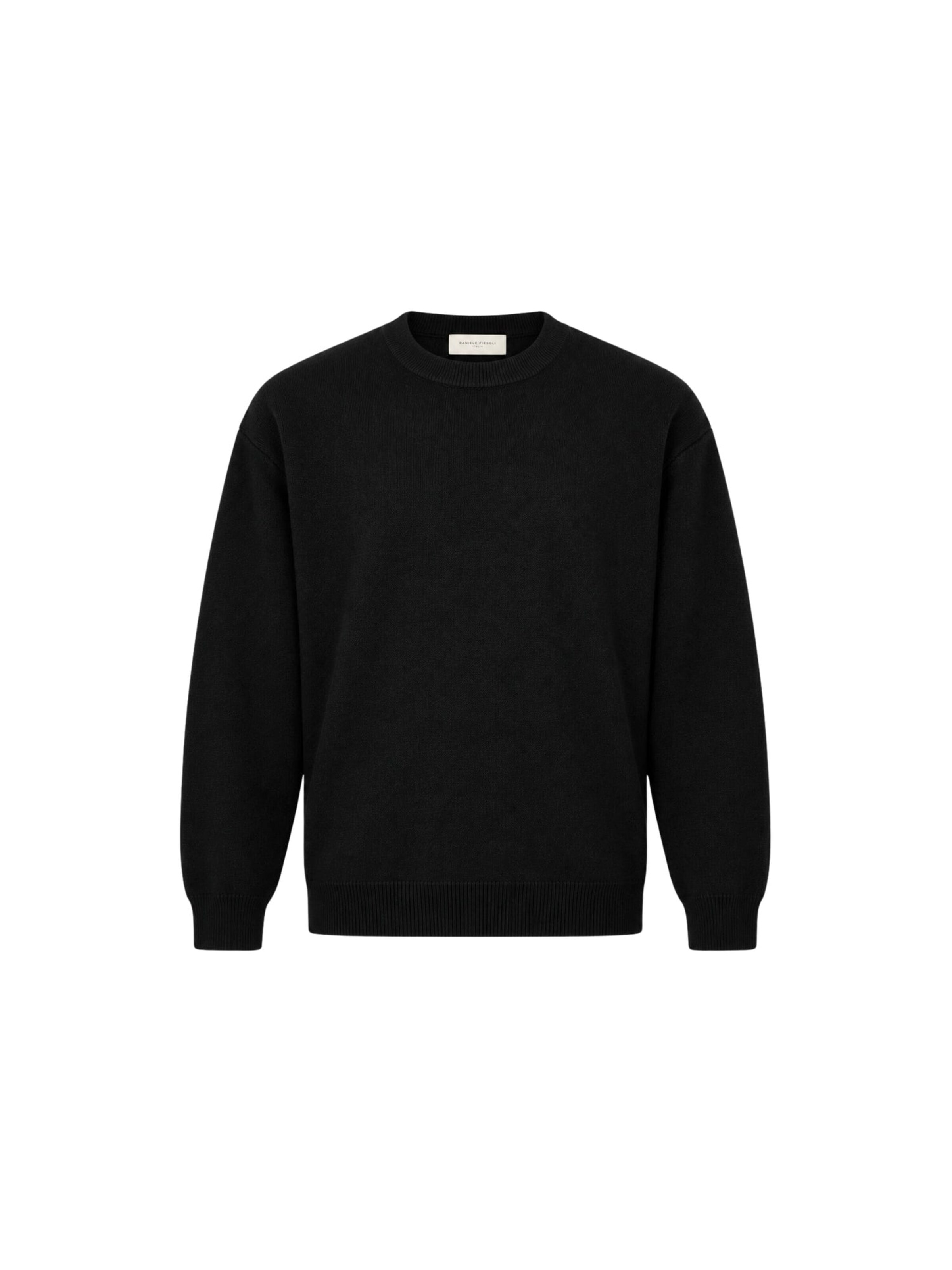 Pullover di Daniele Fiesoli in nero: frontale