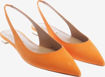 Aquazzura Flats & Loafers in 41 in Orange: front