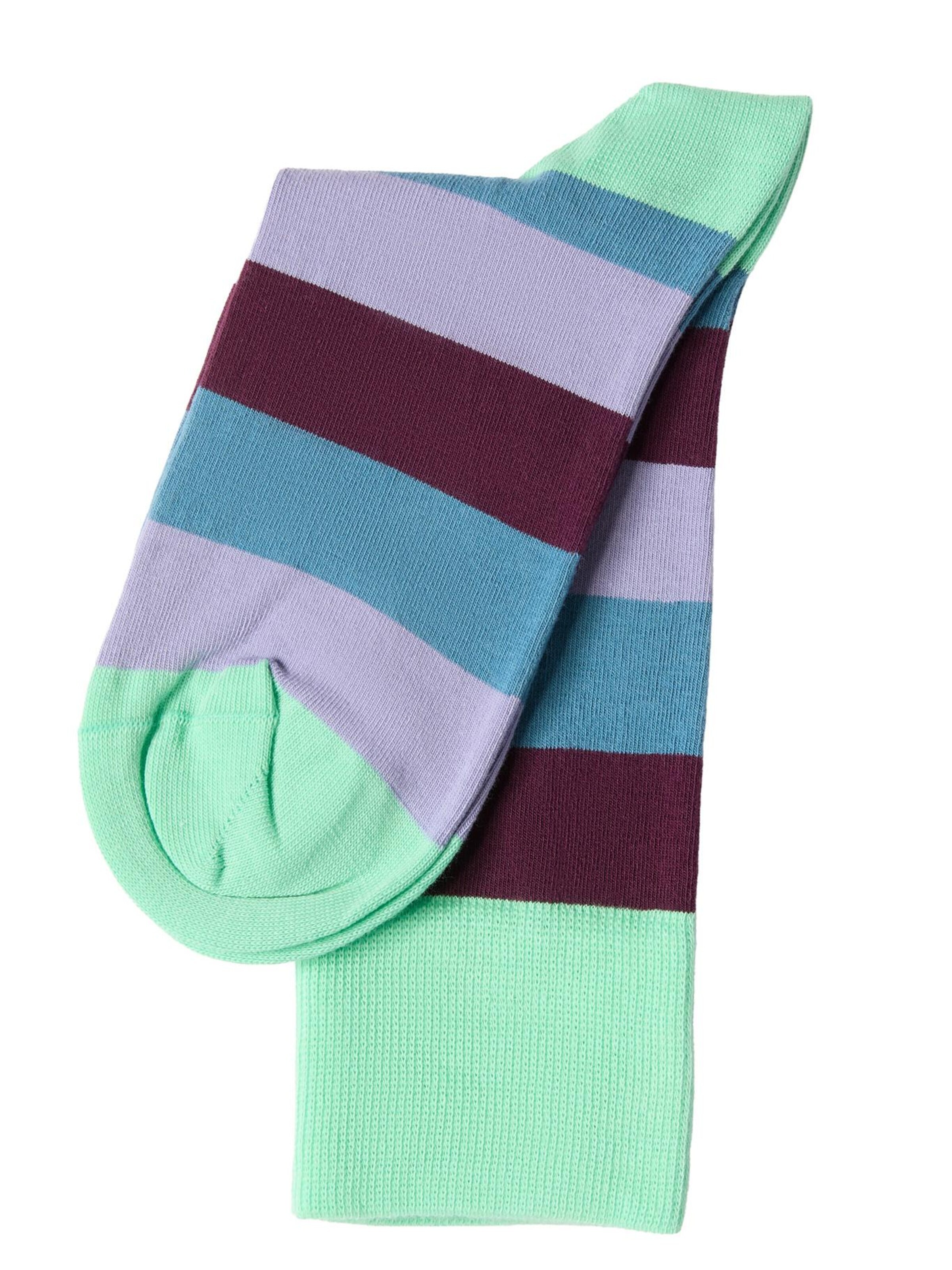 Albero Natur Socks 'Bio-Baumwoll-Socken mit längerem Bündchen - 4er Pack' in Blue: front