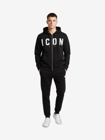 Sweat-shirt ICON en noir : devant