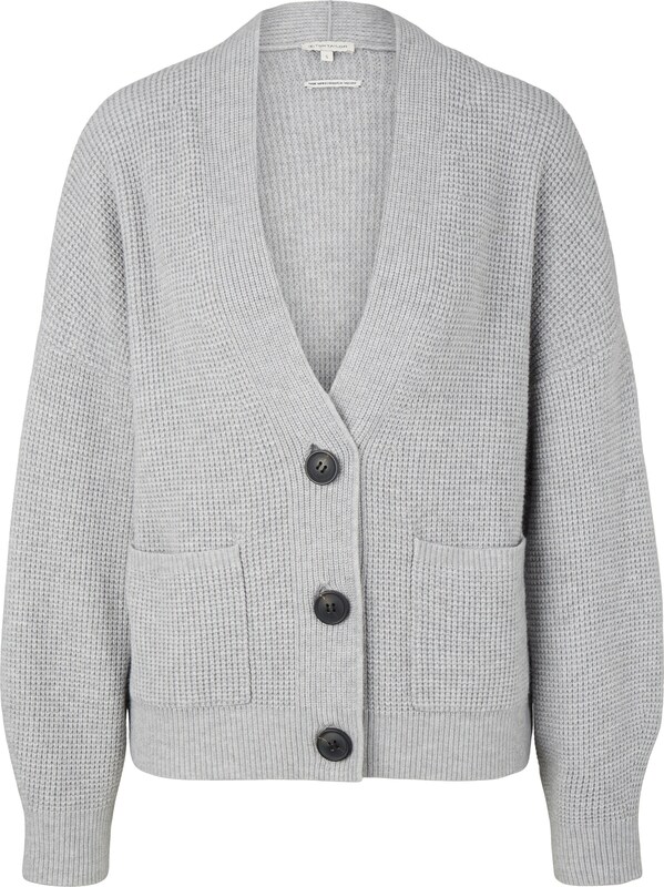 TOM TAILOR Strickjacke in Grau TOM TAILOR Strickjacke in Grau
