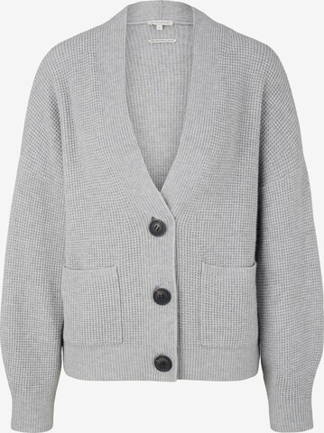 TOM TAILOR Knit Cardigan in Grey: front