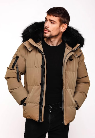 STONE HARBOUR Winter Jacket 'Halvaar' in Brown