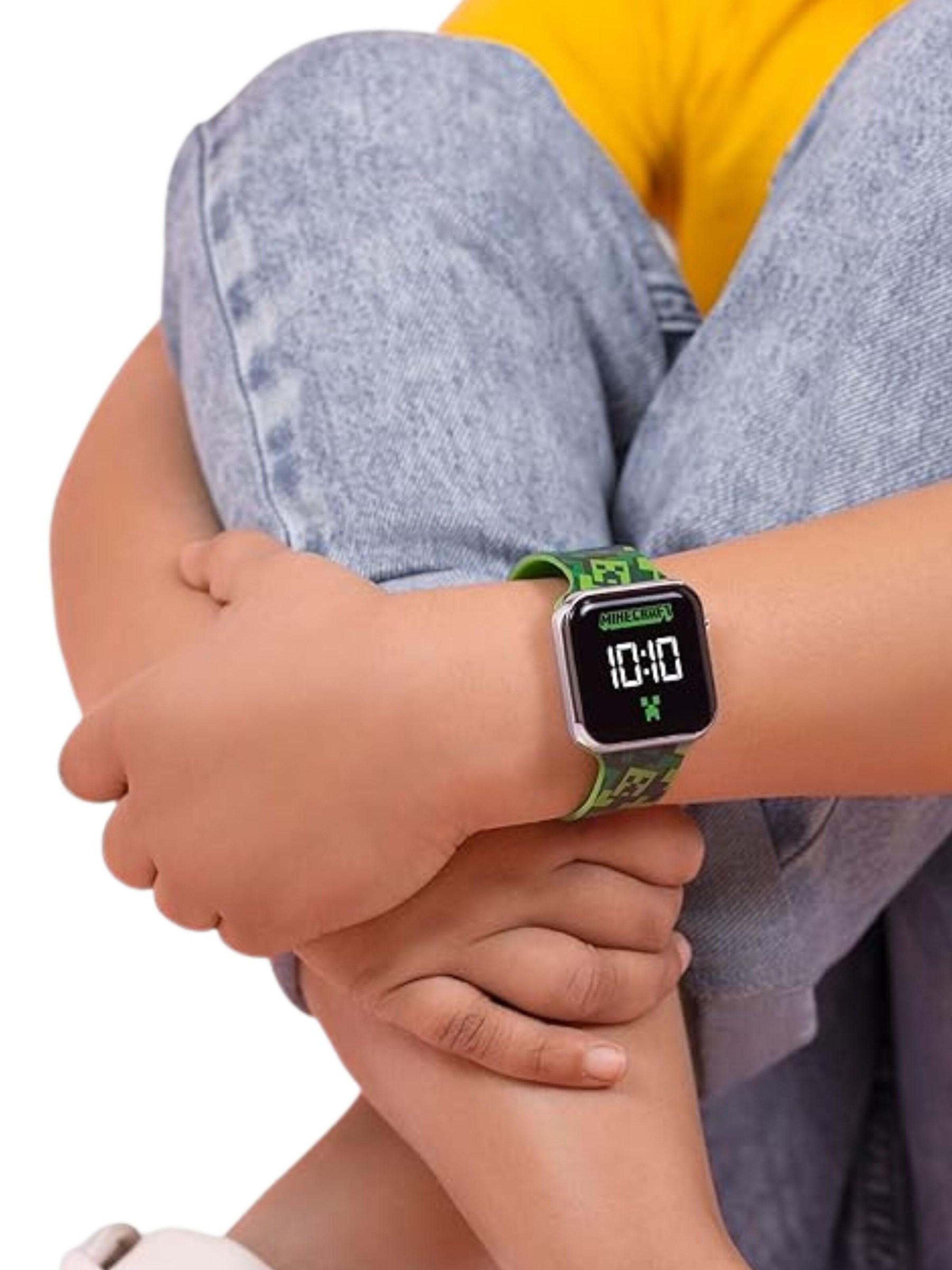 Montre 'Minecraft Casual LED-Uhr' DISNEY en vert : devant