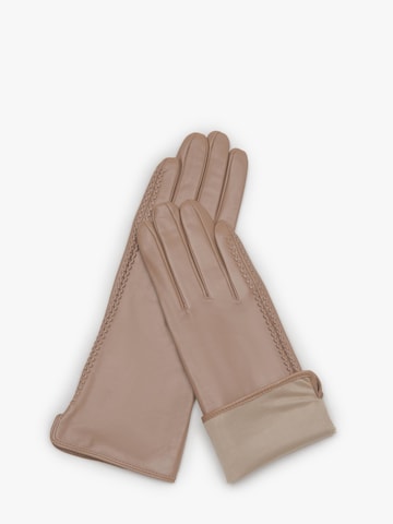 Estro Fingerhandsker '077-02' i beige: forside