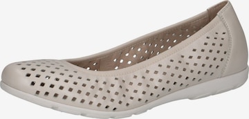 CAPRICE Ballet Flats in White: front