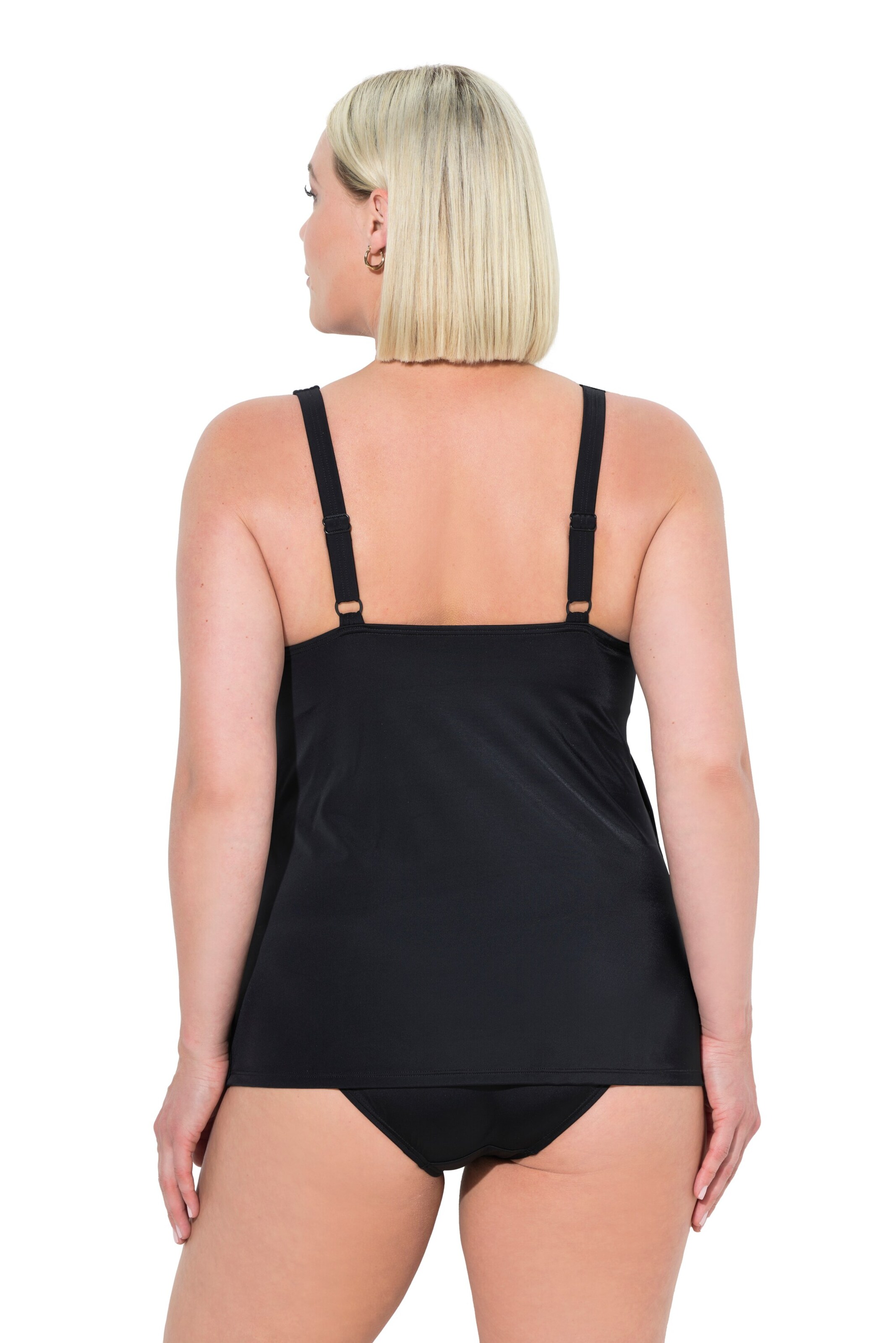 Ulla Popken Bustier Badeanzugkleid in Schwarz