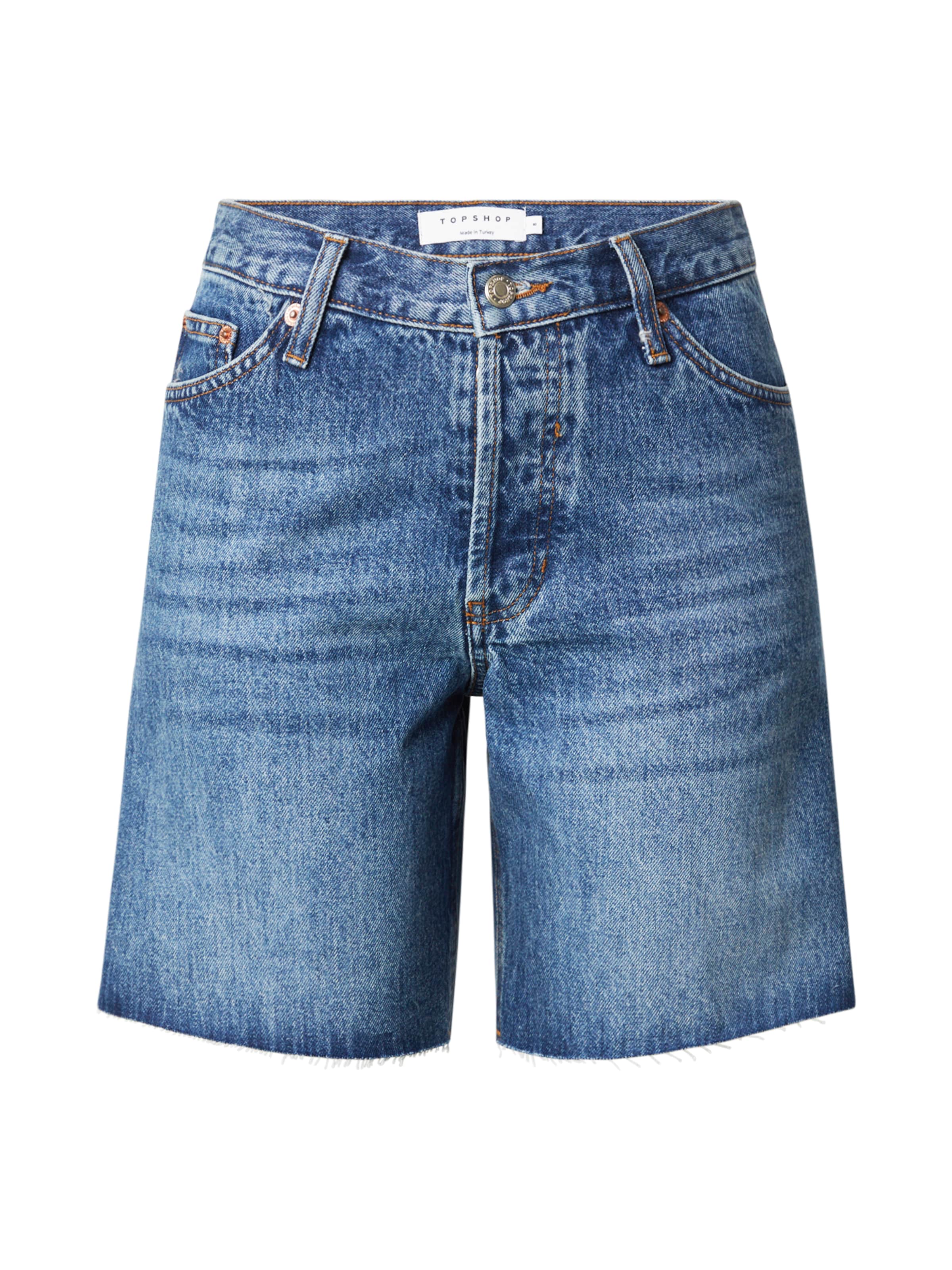 zils TOPSHOP Vaļīgs piegriezums Džinsi: no priekšpuses