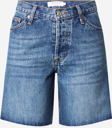 mėlyna TOPSHOP Laisvas Džinsai: priekis