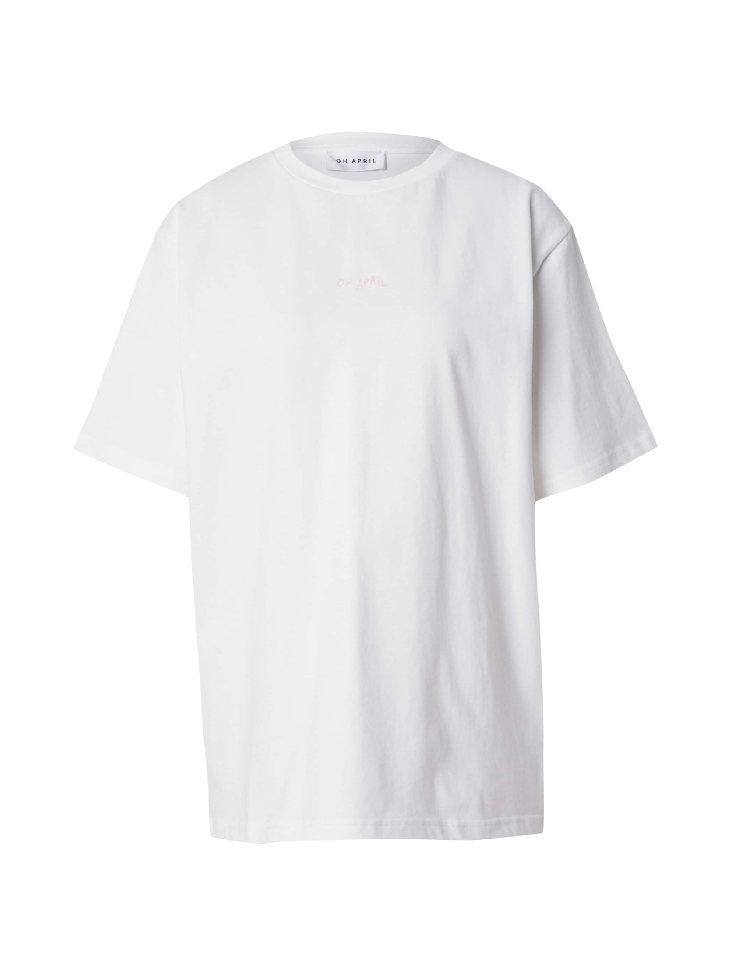 OH APRIL Μπλουζάκι 'Hot Summer Menu' σε λευκό: μπροστά