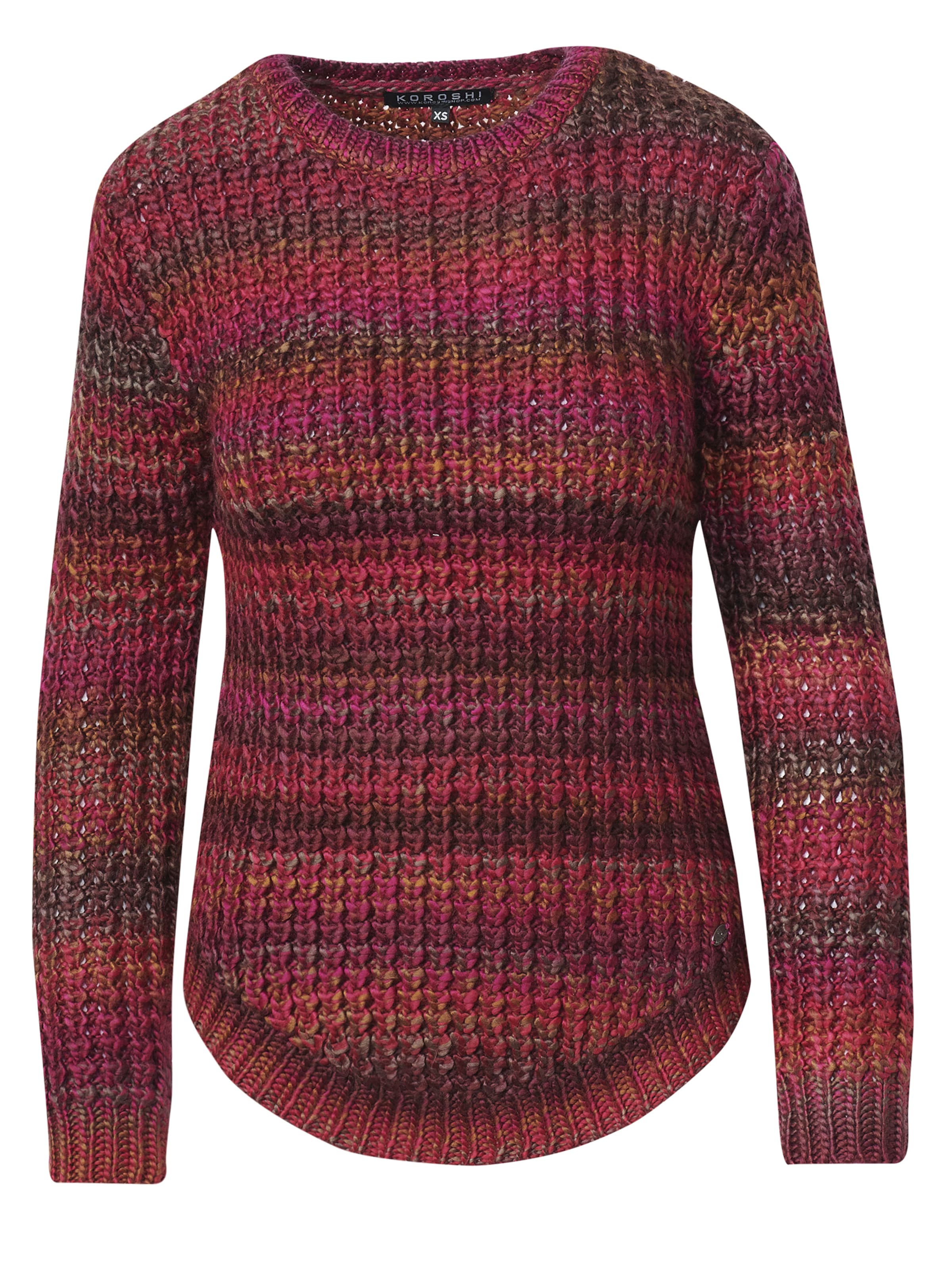 Pullover KOROSHI di colore rosa / rosso / borgogna, Visualizzazione prodotti