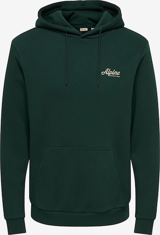 Sweat-shirt 'ONSCERES' Only & Sons en vert : devant