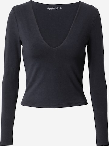 Abercrombie & Fitch Sweter w kolorze czarny: przód