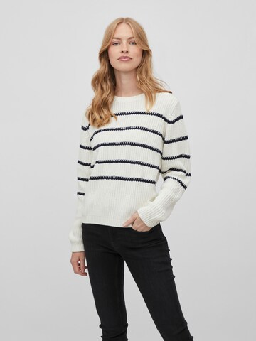 VILA Sweater 'Roba' in White: front